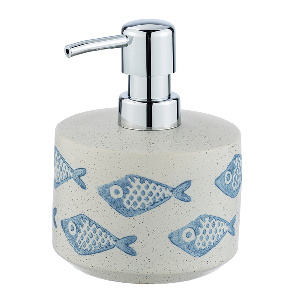 Seifenspender Aquamarin - Keramik - Beige