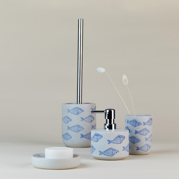 Seifenspender Aquamarin - Keramik - Beige