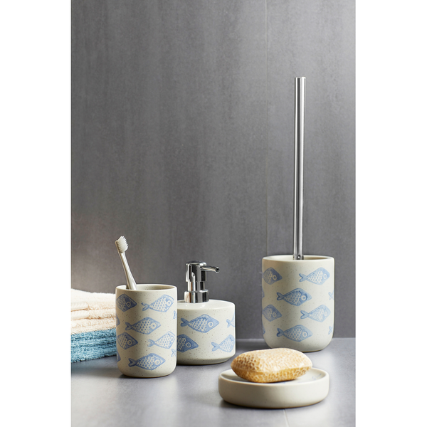 Seifenspender Aquamarin - Keramik - Beige