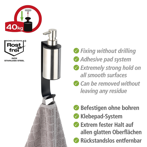 Seifenspender Telde - Edelstahl - Schwarz