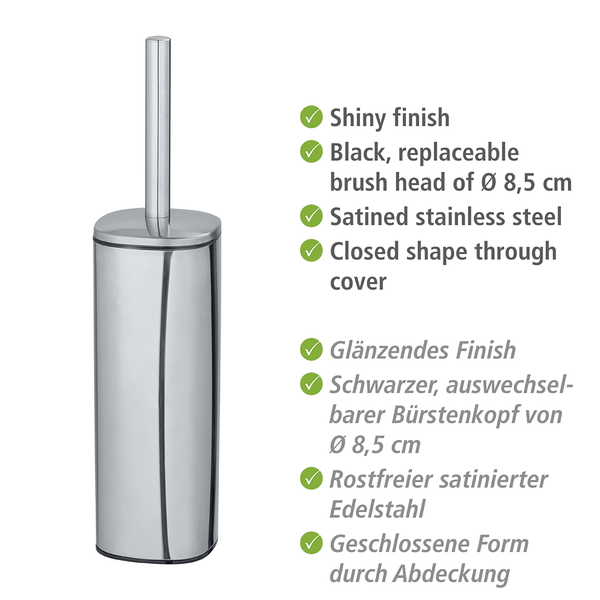WC-Garnitur Alassio - Edelstahl - Silber