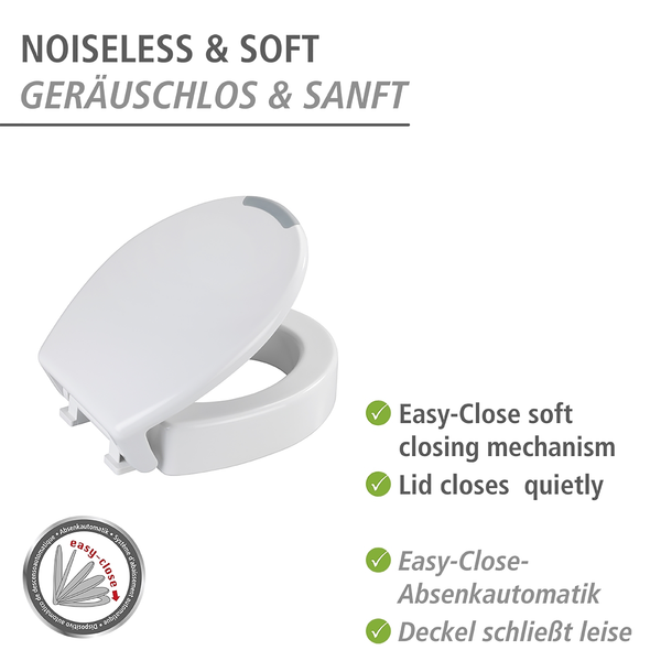 WC-Sitz Secura Comfort - WC-Sitz: Duroplast, Grifffläche: Kunststoff (TPR), Befestigung: Kunststoff - Weiß
