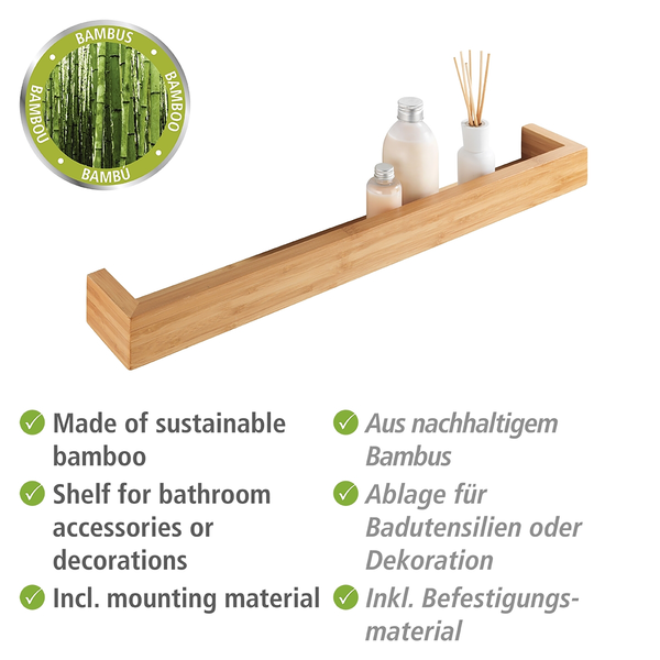 Wandregal Bambusa - Bambus - Braun