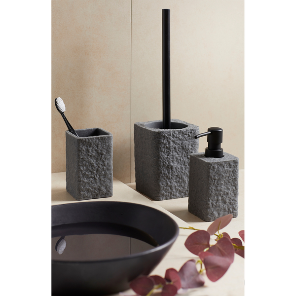 Seifenspender Villata - Polyresin - Grau