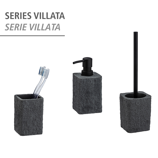 Seifenspender Villata - Polyresin - Grau