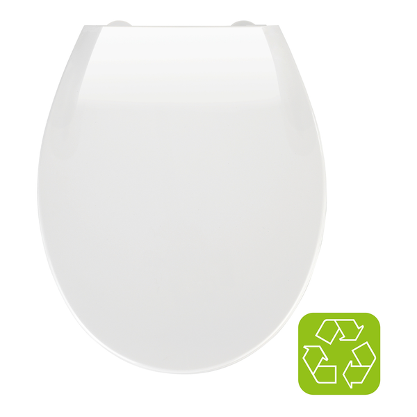 Premium WC-Sitz Kos - Thermoplast / Edelstahl - Weiß