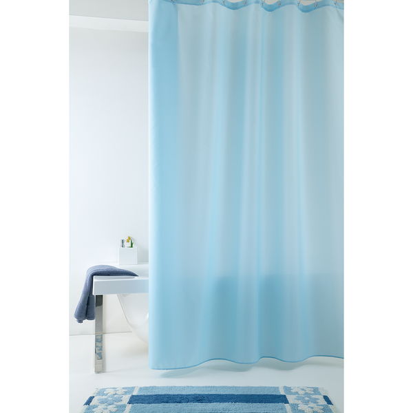 Duschvorhang Impressa - Polyester PVC - Blau - 240 x 200 cm
