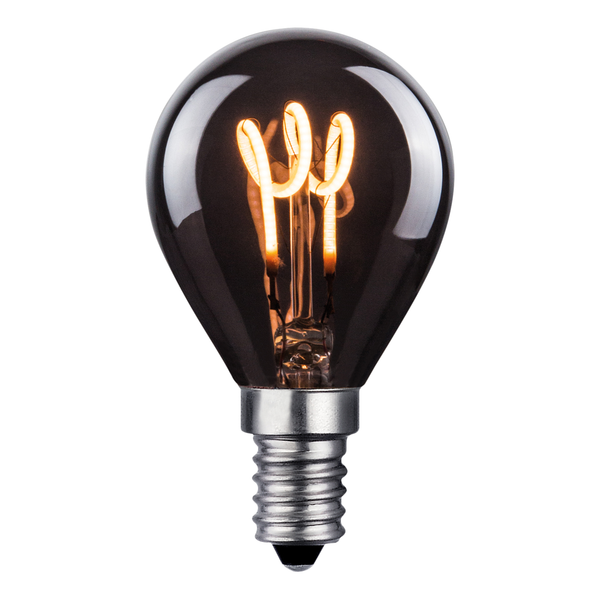 LED-Leuchtmittel Elegance Line II - Rauchglas / Eisen - 1-flammig