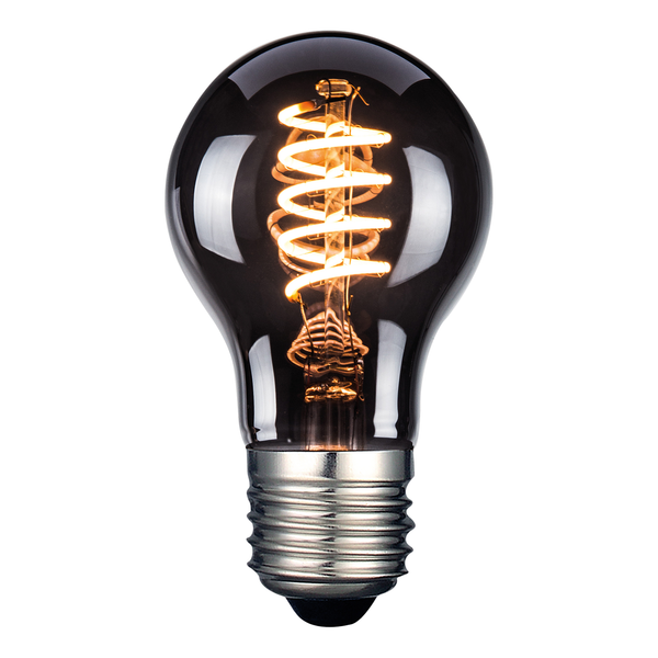LED-Leuchtmittel Elegance Line III - Rauchglas / Eisen - 1-flammig