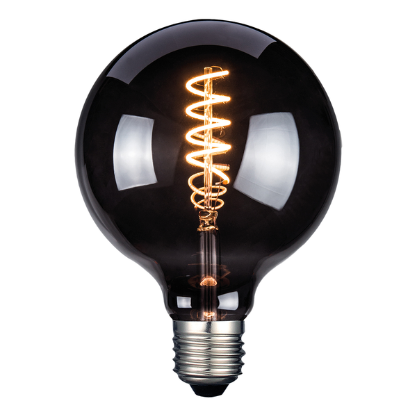 LED-Leuchtmittel Elegance Line VI - Rauchglas / Eisen - 1-flammig