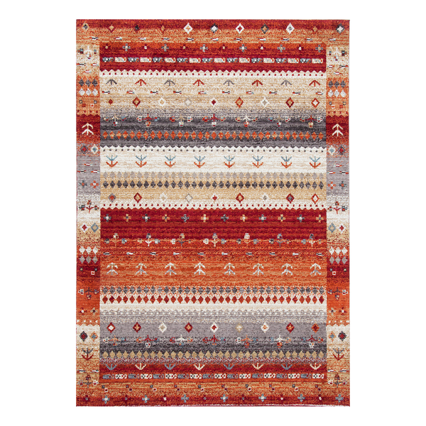 Kurzflorteppich Fasa IV - Microfaser Polyester - Rot - 70 x 140 cm