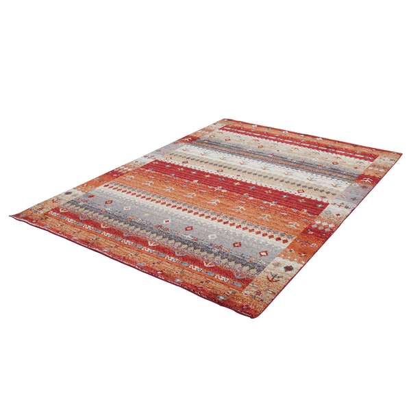 Kurzflorteppich Fasa IV - Microfaser Polyester - Rot - 70 x 140 cm
