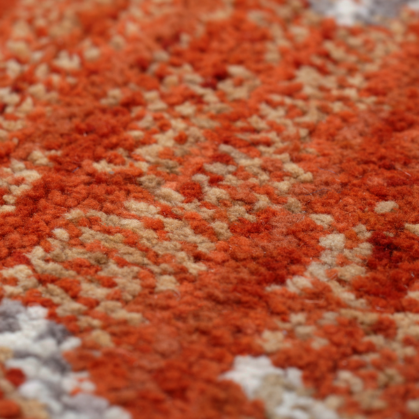 Kurzflorteppich Fasa IV - Microfaser Polyester - Rot - 70 x 140 cm