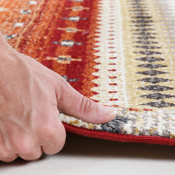 Kurzflorteppich Fasa IV - Microfaser Polyester - Rot - 70 x 140 cm