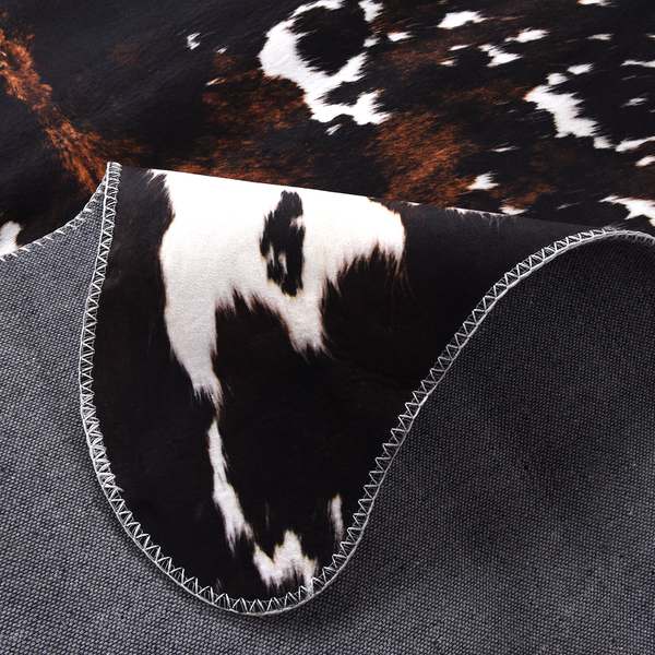 Kunstfell Emilia 615 - Polyester - Schwarz / Weiß - 130 x 170 cm