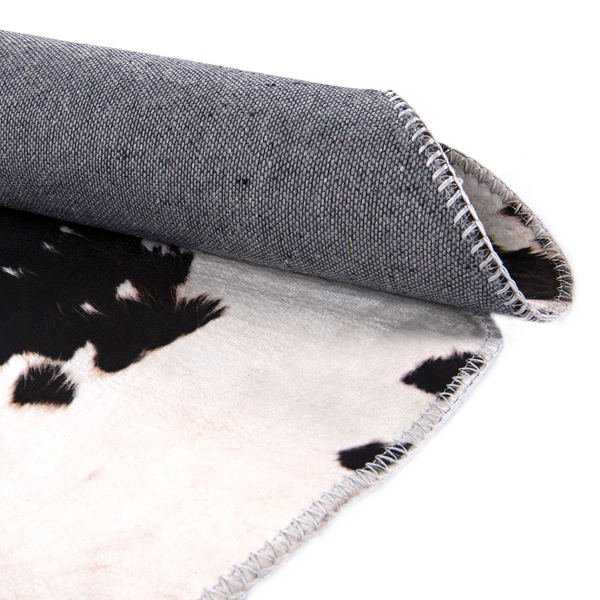 Kunstfell Emilia 615 - Polyester - Schwarz / Weiß - 130 x 170 cm