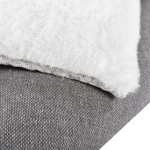 Kurzflorteppich Chiara I - Polyester - Weiß - 60 x 135 cm