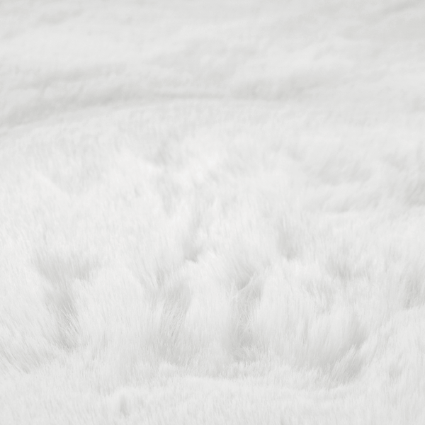 Kurzflorteppich Chiara I - Polyester - Weiß - 60 x 135 cm