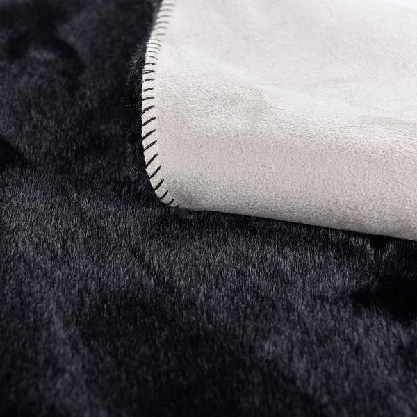 Kunstfell Giorgia - Polyester - Schwarz - 60 x 80 cm