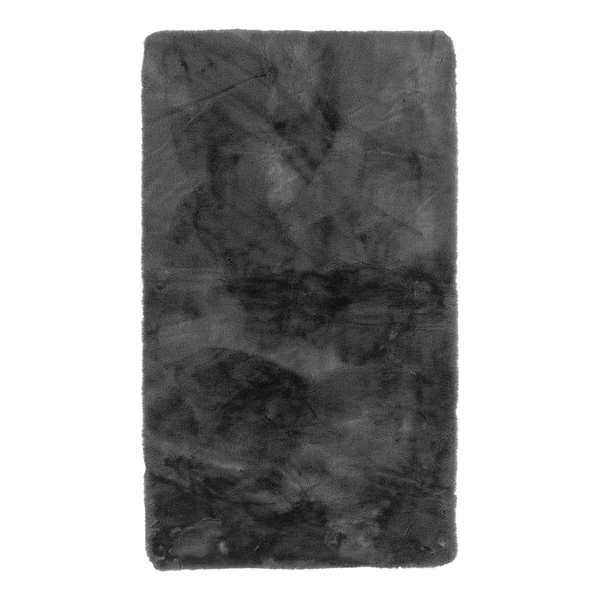 Hochflorteppich Sara I - Polyester - Anthrazit - 70 x 120 cm