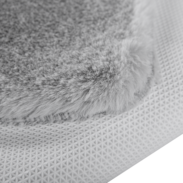 Hochflorteppich Sara I - Polyester - Silber - 70 x 120 cm