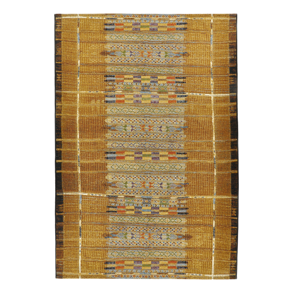 Kurzflorteppich Aurora 038 - Kunstfaser - Gold - 80 x 165 cm