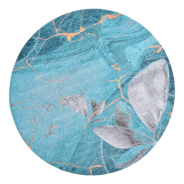 Kurzflorteppich Cosima 110 I - Polyester / Baumwolle - Mehrfarbig - Durchmesser: 100 cm