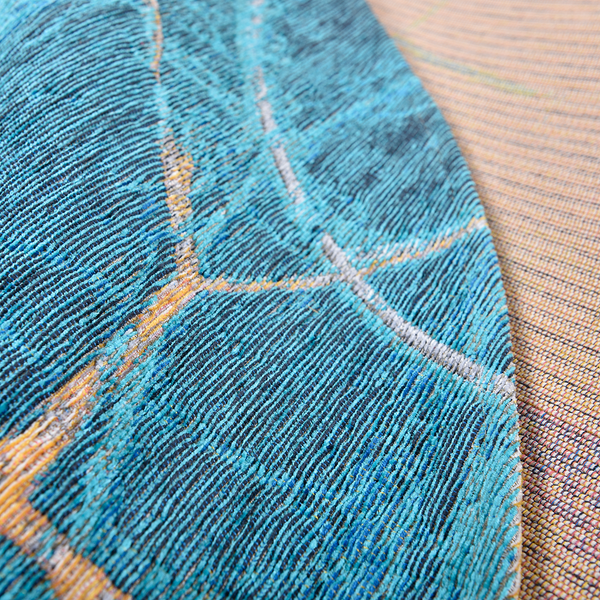 Kurzflorteppich Cosima 110 I - Polyester / Baumwolle - Mehrfarbig - Durchmesser: 100 cm