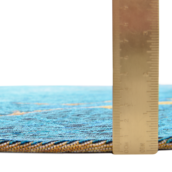 Kurzflorteppich Cosima 110 I - Polyester / Baumwolle - Mehrfarbig - Durchmesser: 100 cm