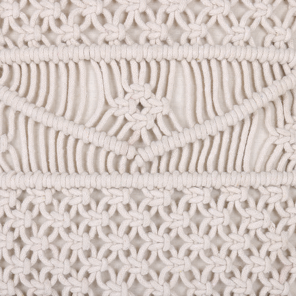 Makramee Dekokissen Orania - Baumwolle - Beige