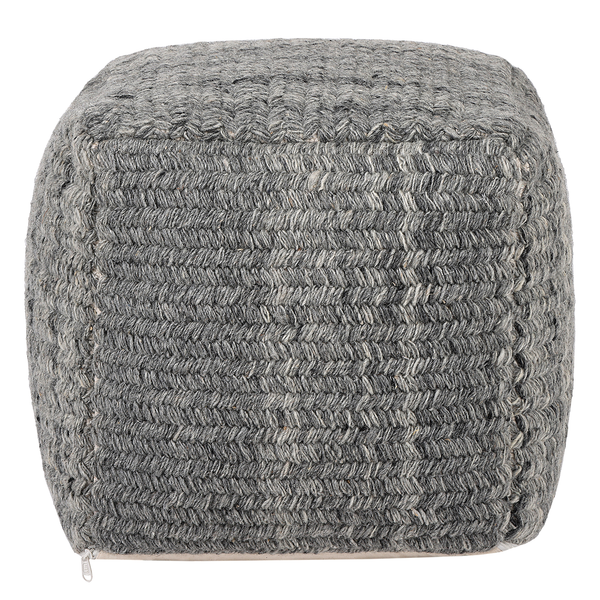 Pouf Sonia - Wolle / Baumwolle - Mehrfarbig