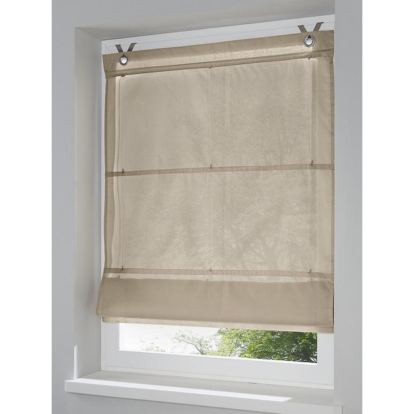 Raffrollo Kessy II - Baumwolle / Polyester - Beige - 80 x 140 cm