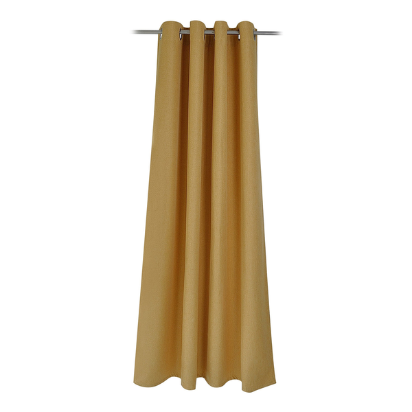 Ösenschal Dimout I - Polyester - Currygelb - 140 x 245 cm