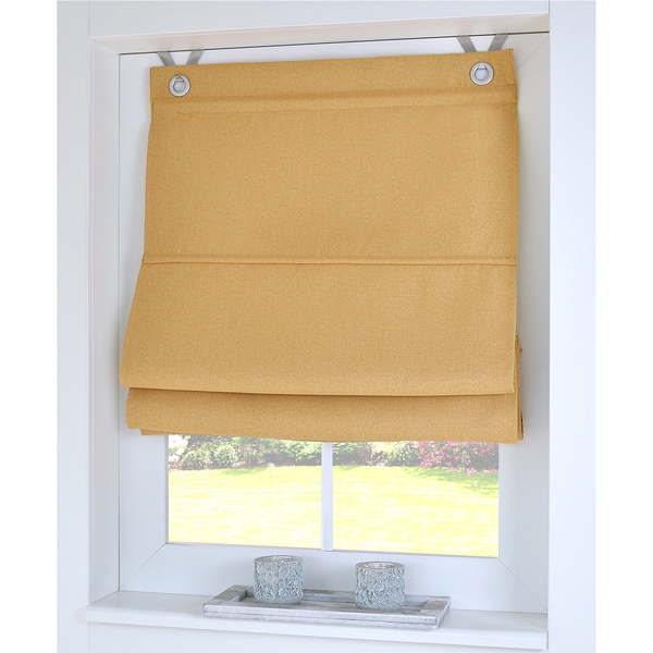 Ösenrollo Bessy I - Polyester - Currygelb - 80 x 130 cm