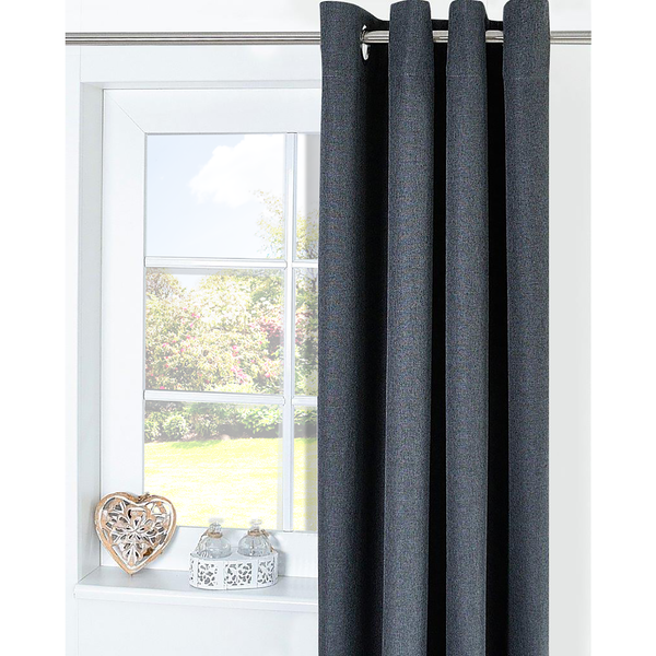 Ösenschal Dimout I - Polyester - Anthrazit - 140 x 145 cm