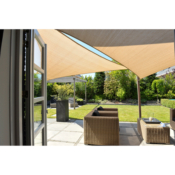 Sonnensegel Coolfit I - Polyethylen - Sand - 360 x 360 cm