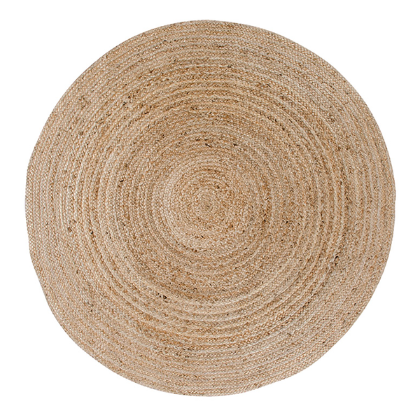 Kurzflorteppich Bombay I - Jute - Beige - Durchmesser: 90 cm