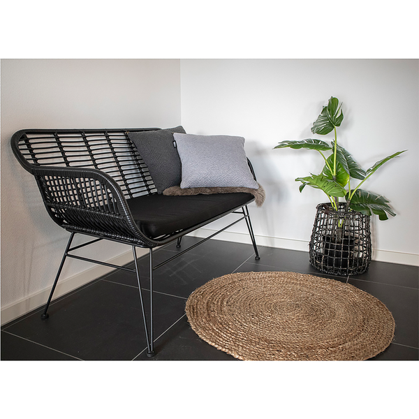 Kurzflorteppich Bombay I - Jute - Beige - Durchmesser: 90 cm