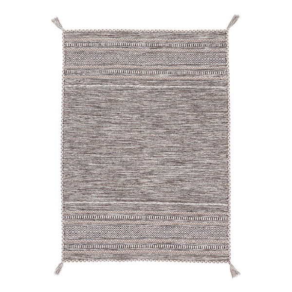 Flachgewebeteppich Kelim Azizi - Baumwolle - Beige - 80 x 150 cm