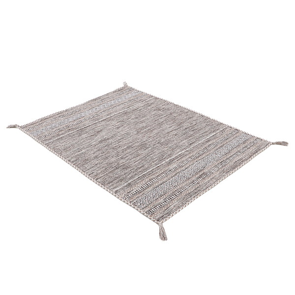 Flachgewebeteppich Kelim Azizi - Baumwolle - Beige - 80 x 150 cm
