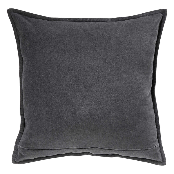 Dekokissen COTTON VELVET - Baumwolle / Polyester - Anthrazit - 45 x 45 cm