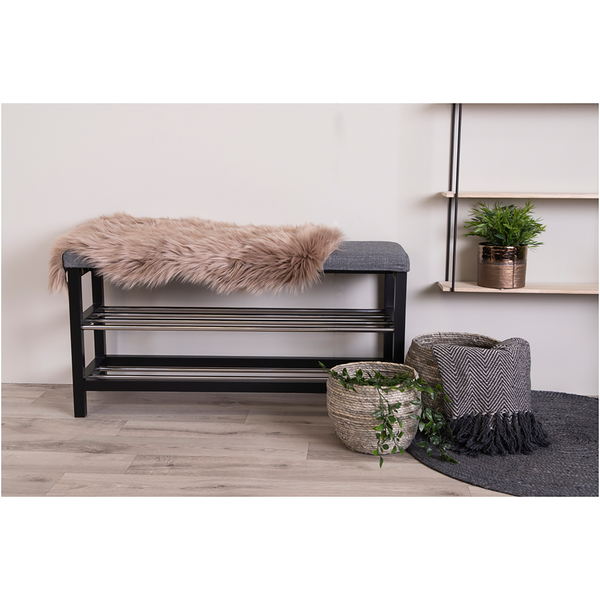 Fellteppich Lambskin Artificial I - Polyester - Hellbraun