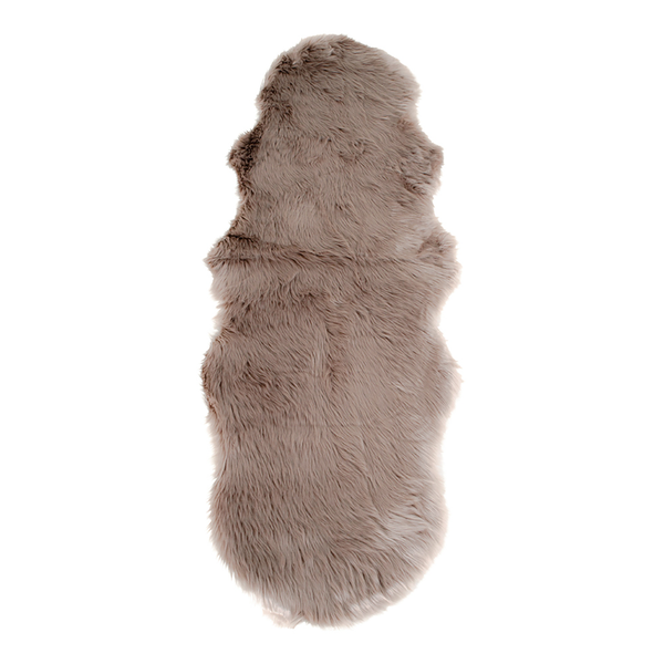 Fellteppich Lambskin Artificial II - Polyester - Hellbraun