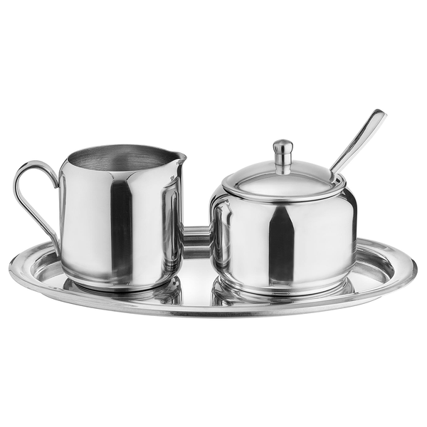 Sahnekännchen-Set RITZ 3-tlg. - Edelstahl - Silber
