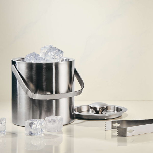 Eiseimer ON ICE - Edelstahl - Silber - Höhe: 16 cm
