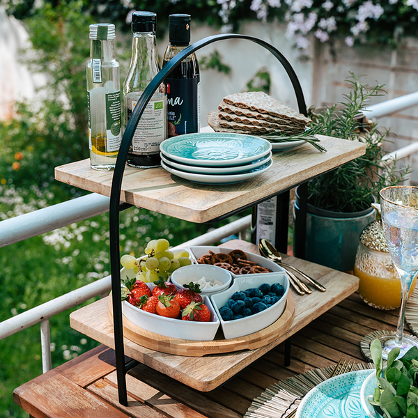 Etagere MANGO DAYS - Eisen / Mango - Braun