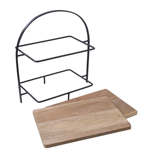 Etagere MANGO DAYS - Eisen / Mango - Braun