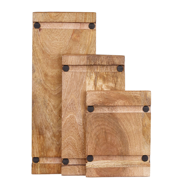 Etagere MANGO DAYS - Eisen / Mango - Braun