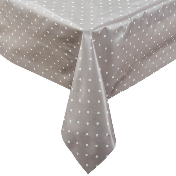 Waschtischdecke Punkte WATERPROOF I - Webstoff - Grau - 200 x 140 cm