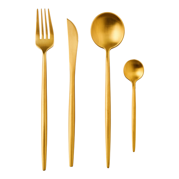 Besteck-Set STILETTO 4-tlg. - Edelstahl - Gold